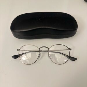 Ray-Ban Gunmetal Round Metal Glasses unisex